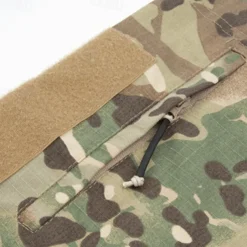 Men's Combat Shirt Hiking Shirt Tactical Military Shirt Long Sleeve Quarter Zip Top Outdoor Breathable Soft Polyester Patchwork Black Army Green Khaki Gym Climbing Camping / Hiking / Caving