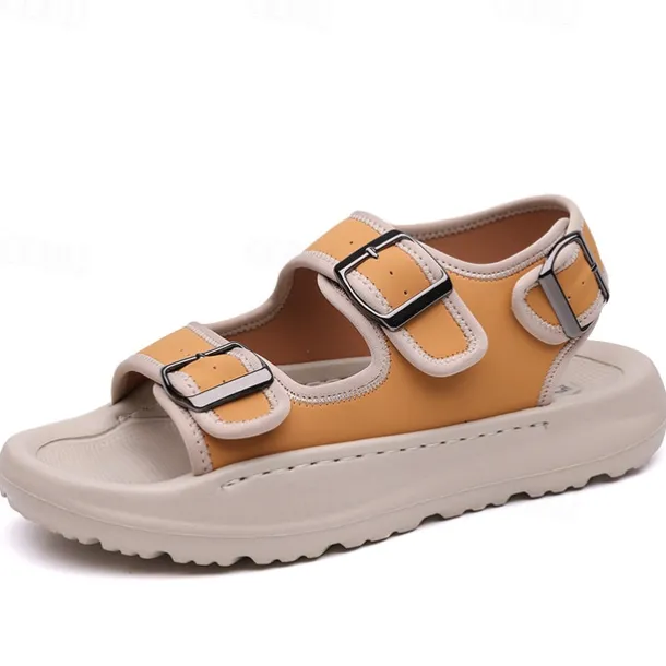 Men's Comfortable Casual Sandals with Double Buckle Design – Stylish Adjustable Outdoor Footwear for Summer and Vacation