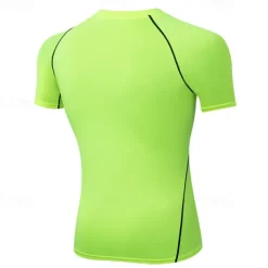 Men's Compression Shirt Athletic Shirt Gym Shirt Fitness Shirt Short Sleeve Tee Tshirt Casual Athleisure Breathable Quick Dry Soft Fitness Gym Workout Running Sportswear Activewear Black White Red