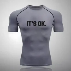 Men's Compression Shirt Athletic Shirt Gym Shirt Fitness Shirt Short Sleeve Tee Tshirt Casual Athleisure Breathable Quick Dry Soft Gym Workout Running Walking Sportswear Activewear Black White Red