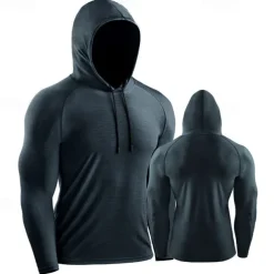 Men's Compression Shirt Athletic Shirt Gym Shirt Fitness Shirt Long Sleeve Tee Tshirt Casual Athleisure Fall Breathable Quick Dry Soft Gym Workout Running Walking Sportswear Activewear Solid Colored