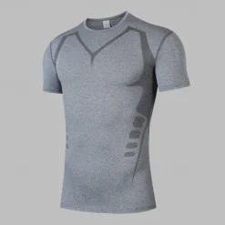 Men's Compression Shirt Athletic Shirt Gym Shirt Fitness Shirt Short Sleeve Tee Tshirt Casual Athleisure Breathable Quick Dry Compression Gym Workout Running Walking Sportswear Activewear Color Block