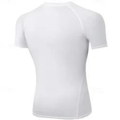 Men's Compression Shirt Athletic Shirt Gym Shirt Fitness Shirt Short Sleeve Tee Tshirt Casual Athleisure Breathable Quick Dry Soft Gym Workout Running Walking Sportswear Activewear White Red Green