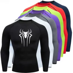 Men's Compression Shirt Athletic Shirt Gym Shirt Fitness Shirt Long Sleeve Tee Tshirt Casual Athleisure Breathable Quick Dry Soft Fitness Gym Workout Running Sportswear Activewear Black Red Navy Blue