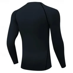 Men's Compression Shirt Athletic Shirt Gym Shirt Fitness Shirt Long Sleeve Tee Tshirt Casual Athleisure Breathable Quick Dry Soft Fitness Gym Workout Running Sportswear Activewear Black Red Navy Blue