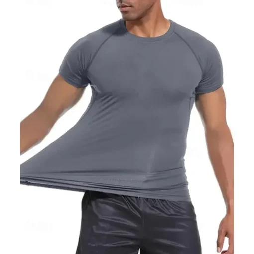 Men's Compression Shirt Athletic Shirt Gym Shirt Fitness Shirt Short Sleeve Tee Tshirt Casual Athleisure Breathable Quick Dry High Stretch Compression Gym Workout Running Walking Sportswear Activewear