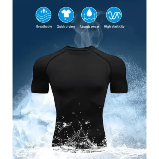 Men's Compression Shirt Athletic Shirt Gym Shirt Fitness Shirt Short Sleeve Tee Tshirt Casual Athleisure Breathable Quick Dry High Stretch Compression Gym Workout Running Walking Sportswear Activewear