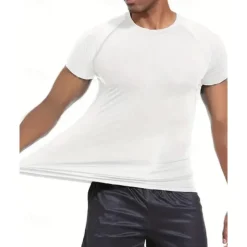 Men's Compression Shirt Athletic Shirt Gym Shirt Fitness Shirt Short Sleeve Tee Tshirt Casual Athleisure Breathable Quick Dry High Stretch Compression Gym Workout Running Walking Sportswear Activewear