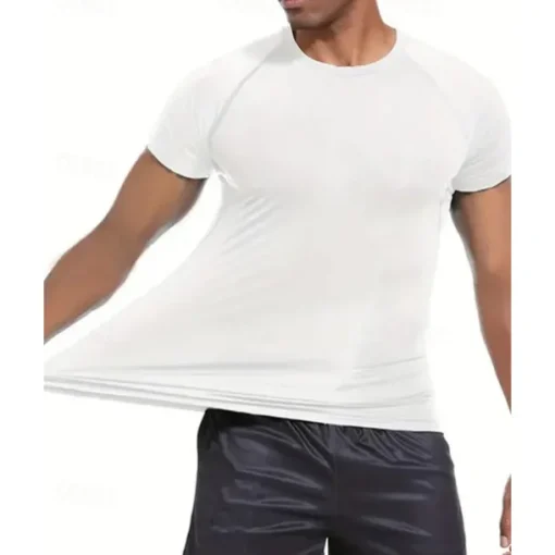 Men's Compression Shirt Athletic Shirt Gym Shirt Fitness Shirt Short Sleeve Tee Tshirt Casual Athleisure Breathable Quick Dry High Stretch Compression Gym Workout Running Walking Sportswear Activewear