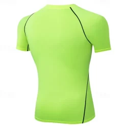 Men's Compression Shirt Athletic Shirt Gym Shirt Fitness Shirt Short Sleeve Tee Tshirt Casual Athleisure Breathable Quick Dry Soft Gym Workout Running Walking Sportswear Activewear Skull White Red