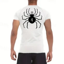 Men's Compression Shirt Athletic Shirt Gym Shirt Fitness Shirt Short Sleeve Tee Tshirt Casual Athleisure Breathable Quick Dry Soft Fitness Gym Workout Running Sportswear Activewear Black White Red