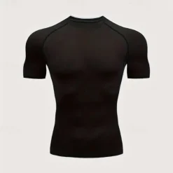 Men's Compression Shirt Athletic Shirt Gym Shirt Fitness Shirt Short Sleeve Tee Tshirt Casual Athleisure Breathable Quick Dry Soft Fitness Gym Workout Running Sportswear Activewear Black White Red