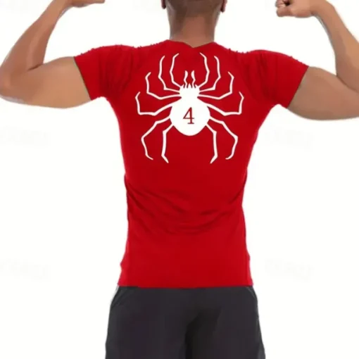 Men's Compression Shirt Athletic Shirt Gym Shirt Fitness Shirt Short Sleeve Tee Tshirt Casual Athleisure Breathable Quick Dry Soft Fitness Gym Workout Running Sportswear Activewear Black White Red