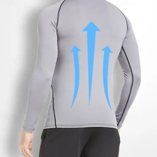 Men's Compression Shirt Athletic Shirt Gym Shirt Fitness Shirt Long Sleeve Tee Tshirt Casual Athleisure Fall Breathable Quick Dry Soft Gym Workout Running Walking Sportswear Activewear Black White Red