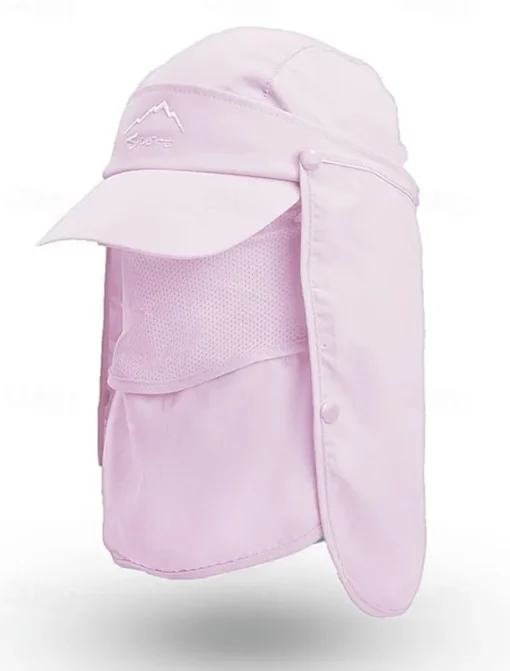 Men's Convertible Sun Hat with Neck Flap and Detachable Face Cover, UV Protection Lightweight Cap for Outdoor Hiking, Fishing, and Camping