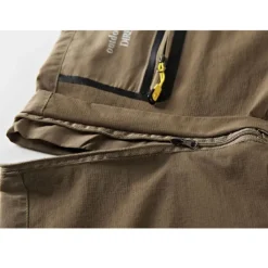 Men's Convertible Zip Off Pants Hiking Pants Trousers Summer Outdoor Waterproof Windproof Breathable Quick Dry Pants / Trousers Bottoms Elastic Waist Black Army Green Camping / Hiking Fishing Hiking