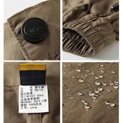 Men's Convertible Zip Off Pants Hiking Pants Trousers Summer Outdoor Waterproof Windproof Breathable Quick Dry Pants / Trousers Bottoms Elastic Waist Black Army Green Camping / Hiking Fishing Hiking