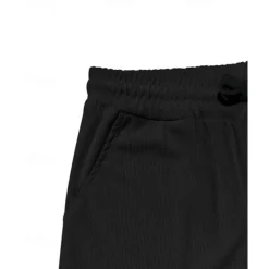 Men's Corduroy Pants Casual Pants Pocket Drawstring Elastic Waist Plain Comfort Sports Outdoor Daily Fashion Casual Black White Micro-elastic