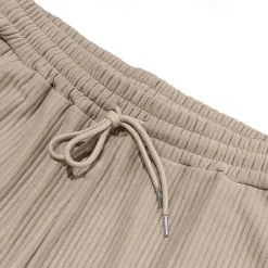 Men's Corduroy Pants Trousers Summer Pants Beach Pants Pocket Elastic Waist Drawstring Plain Comfort Sports Outdoor Daily Fashion Casual Black Green Micro-elastic