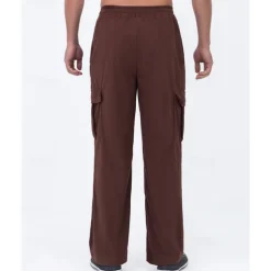 Men's Corduroy Pants Trousers Casual Pants Drawstring Elastic Waist Multi Pocket Plain Comfort Sports Outdoor Daily Fashion Casual Black Army Green Micro-elastic