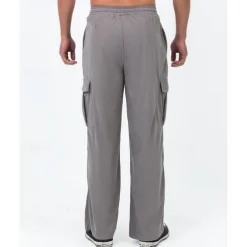 Men's Corduroy Pants Trousers Casual Pants Drawstring Elastic Waist Multi Pocket Plain Comfort Sports Outdoor Daily Fashion Casual Black Army Green Micro-elastic