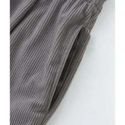 Men's Corduroy Pants Trousers Casual Pants Drawstring Elastic Waist Multi Pocket Plain Comfort Sports Outdoor Daily Fashion Casual Black Army Green Micro-elastic