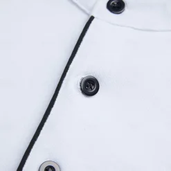 Men's Cotton Blend Polo Shirt Golf Shirt Street Casual Stand Collar Banded Collar Short Sleeve Fashion Basic Plain Classic Summer Regular Fit Navy Black White Red Cotton Blend Polo Shirt