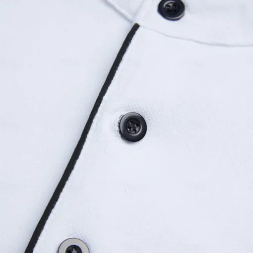Men's Cotton Blend Polo Shirt Golf Shirt Street Casual Stand Collar Banded Collar Short Sleeve Fashion Basic Plain Classic Summer Regular Fit Navy Black White Red Cotton Blend Polo Shirt
