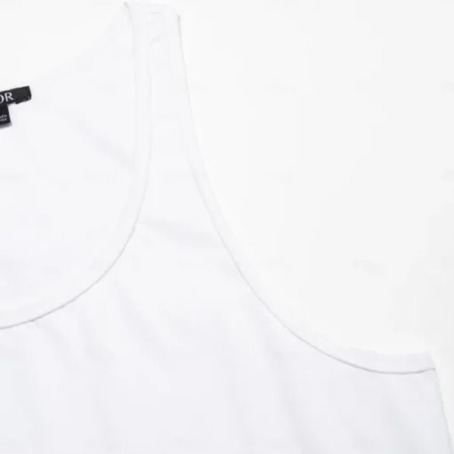 Men's 100%Cotton 3D Print Tank Top Graphic Fashion Outdoor Casual Vest Top Undershirt Street Casual Daily T shirt White Blue Sleeveless Crew Neck Shirt Spring & Summer Clothing Apparel