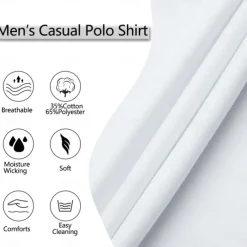 Men's Cotton Polo Shirt Golf Shirt Casual Holiday Lapel Short Sleeve Fashion Basic Color Block Patchwork Summer Regular Fit Navy-blue milk white khaki Cotton Polo Shirt
