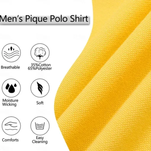 Men's Cotton Polo Shirt Golf Shirt Casual Sports Ribbed Polo Collar Short Sleeve Fashion Basic Color Block Patchwork Embroidered Summer Regular Fit Black White Yellow Gray Cotton Polo Shirt