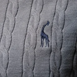 Men's Cotton Pullover Sweater Jumper Knit Embroidery Deer Crew Neck Knitwear Elegant Christmas Outdoor Clothing Apparel Fall Winter Black White S M L