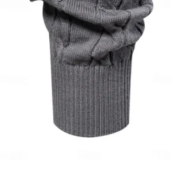 Men's Cotton Pullover Sweater Jumper Knit Embroidery Deer Crew Neck Knitwear Elegant Christmas Outdoor Clothing Apparel Fall Winter Black White S M L