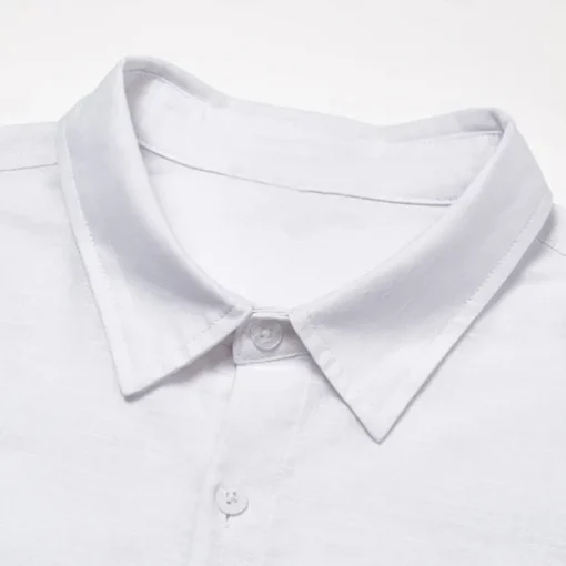 Men's Couples' Cotton Linen Shirt Valentines Day Shirt Heart Outdoor Vacation White Long Sleeve Turndown Summer Spring Clothing Apparel