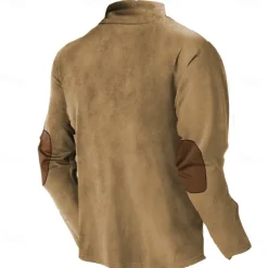 Men's Cow Hunting Sweatshirts Quarter Zip Sweatshirt Long Sleeve Sweatshirt Half Zip Vintage Retro Western Cowboy 3D Printing Hunting Half Zip Winter Spring & Fall