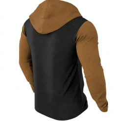 Men's Cowboy Hoodies Fashion Cool Long Sleeve Hooded Brown Green Drawstring Fall Winter Designer