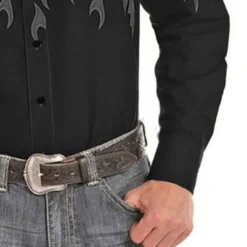 Men's Cowboy Western Shirt Button Up Shirt Cowboy Shirt Long Sleeve Fashion Designer Western Daily Fall & Winter Turndown Collared Shirts 3D Print Front Pocket Red Purple Brown Green Blue+Blue