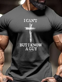 Men's Cross T Shirt Short Sleeve T shirt 3D Print Crew Neck Shirt Vintage Cool Party Holiday Oktoberfest Black Red Blue Summer Spring Clothing Apparel S M L XL XXL XXXL