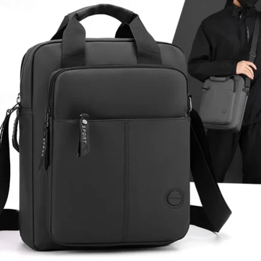 Men's Crossbody Bag Messenger Bag Oxford Cloth Daily Holiday Zipper Large Capacity Multi Carry Solid Color Black Blue Green