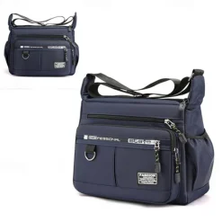 Men's Crossbody Bag Shoulder Bag Messenger Bag Nylon Outdoor Daily Zipper Adjustable Large Capacity Waterproof Solid Color Letter Black Deep Blue Army Green