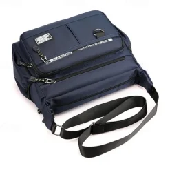 Men's Crossbody Bag Shoulder Bag Messenger Bag Nylon Outdoor Daily Zipper Adjustable Large Capacity Waterproof Solid Color Letter Black Deep Blue Army Green