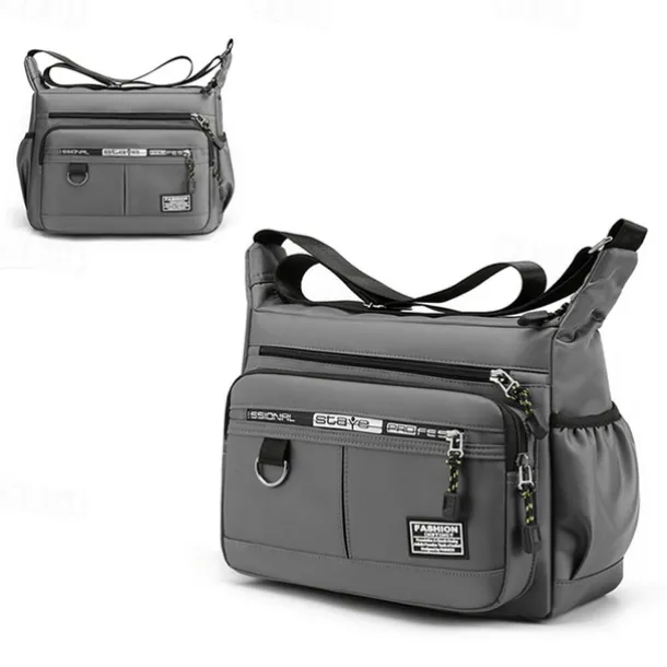 Men's Crossbody Bag Shoulder Bag Messenger Bag Nylon Outdoor Daily Zipper Adjustable Large Capacity Waterproof Solid Color Letter Black Deep Blue Army Green
