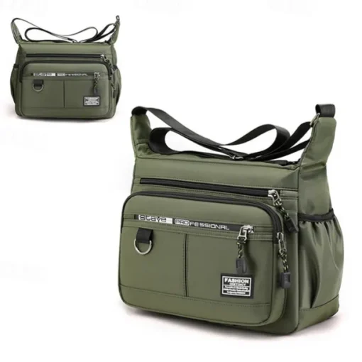 Men's Crossbody Bag Shoulder Bag Messenger Bag Nylon Outdoor Daily Zipper Adjustable Large Capacity Waterproof Solid Color Letter Black Deep Blue Army Green