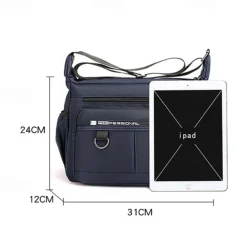 Men's Crossbody Bag Shoulder Bag Messenger Bag Nylon Outdoor Daily Zipper Adjustable Large Capacity Waterproof Solid Color Letter Black Deep Blue Army Green