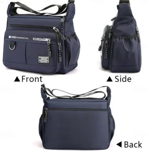 Men's Crossbody Bag Shoulder Bag Messenger Bag Nylon Outdoor Daily Zipper Adjustable Large Capacity Waterproof Solid Color Letter Black Deep Blue Army Green
