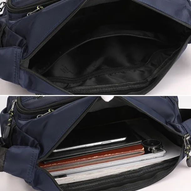 Men's Crossbody Bag Shoulder Bag Messenger Bag Nylon Outdoor Daily Zipper Adjustable Large Capacity Waterproof Solid Color Letter Black Deep Blue Army Green