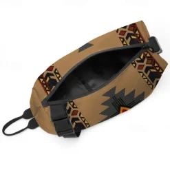 Men's Crossbody Bag Shoulder Bag Chest Bag Polyester Outdoor Daily Holiday Zipper Print Large Capacity Lightweight Multi Carry National Totem Earth Yellow Grey