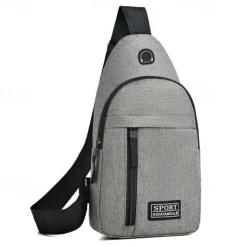 Men's Crossbody Sling Bag with USB Charging Port - Large Capacity, Multi-Pocket Back to School Shoulder Bag