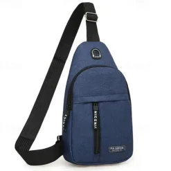 Men's Crossbody Sling Bag with USB Charging Port - Large Capacity, Multi-Pocket Back to School Shoulder Bag