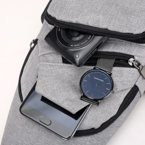 Men's Crossbody Sling Bag with USB Charging Port - Ideal for Travel, Hiking, and Daily Commutes